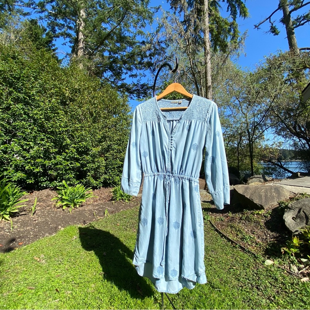 Holding Horses (Anthropology) embroidered long sleeved dress